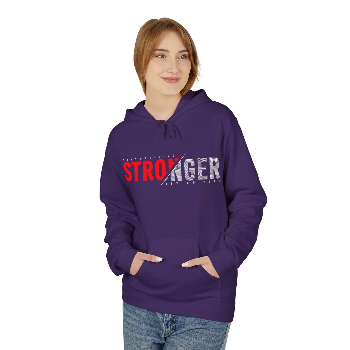 Stronger Every Day Motivational Hoodie – Stay Positive, Never Give Up