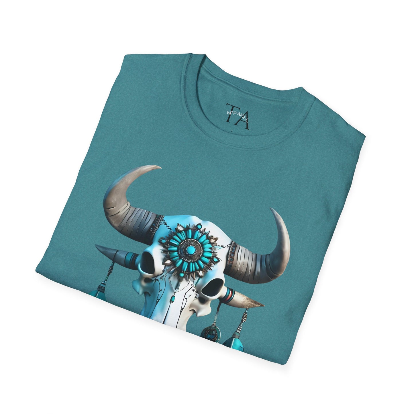 Native American Turquoise Buffalo Skull Tee - Unisex Jersey