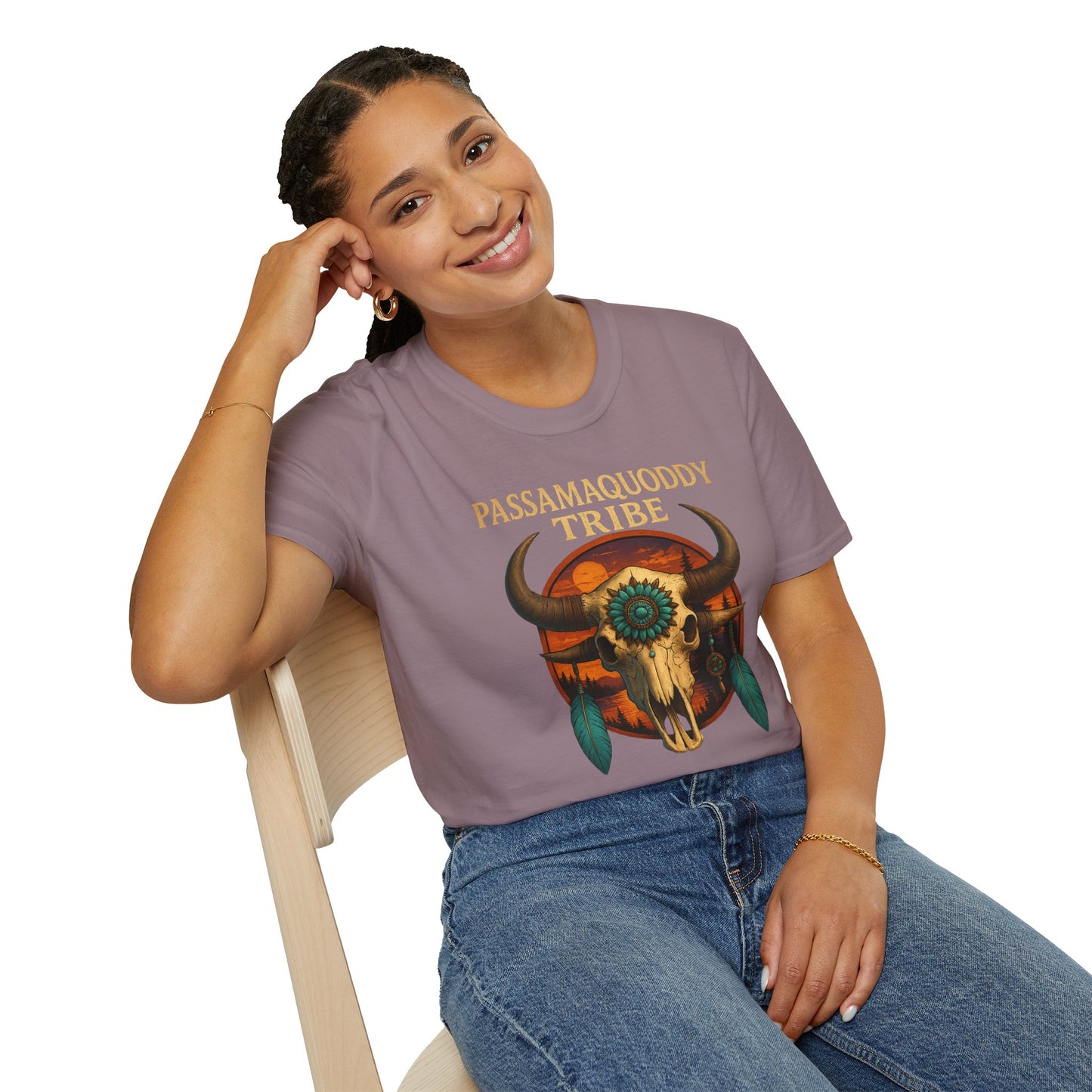 Tribal Graphic T-Shirt - Passamaquoddy Tribe Design2, Gift for Adventurers