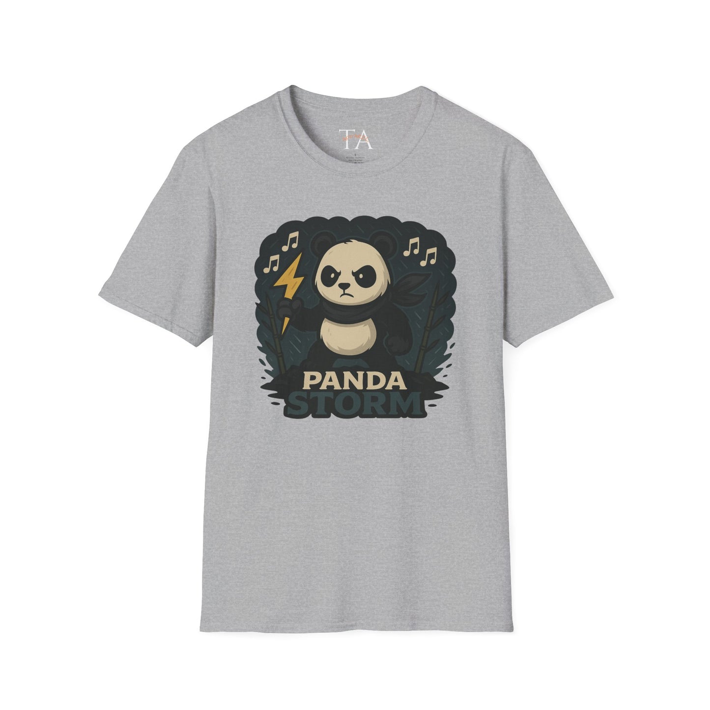 Panda Storm Tee for Animal and Music Lovers - Softstyle T-Shirt