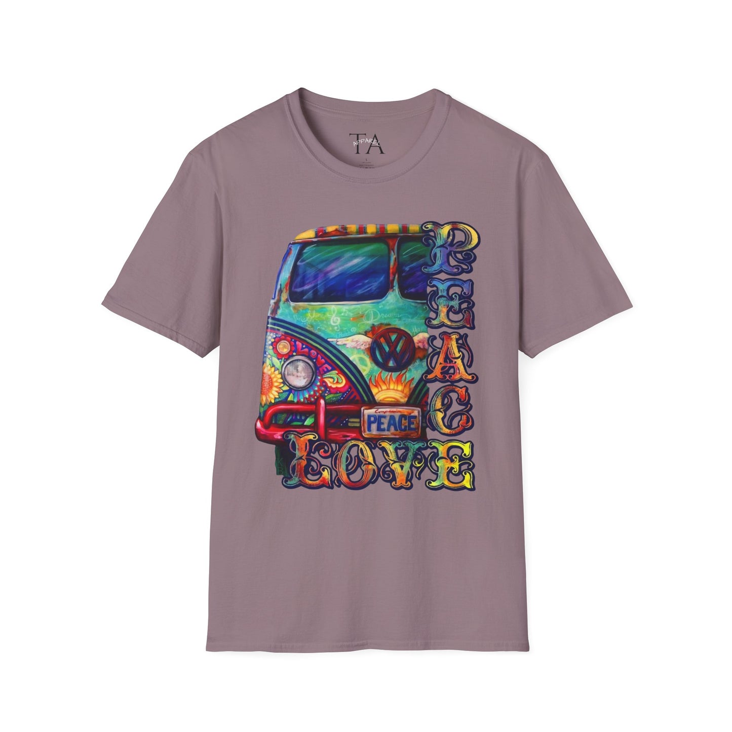 VW Groovy Peace & Love Retro Festival Shirt Tie-Dye T-Shirt