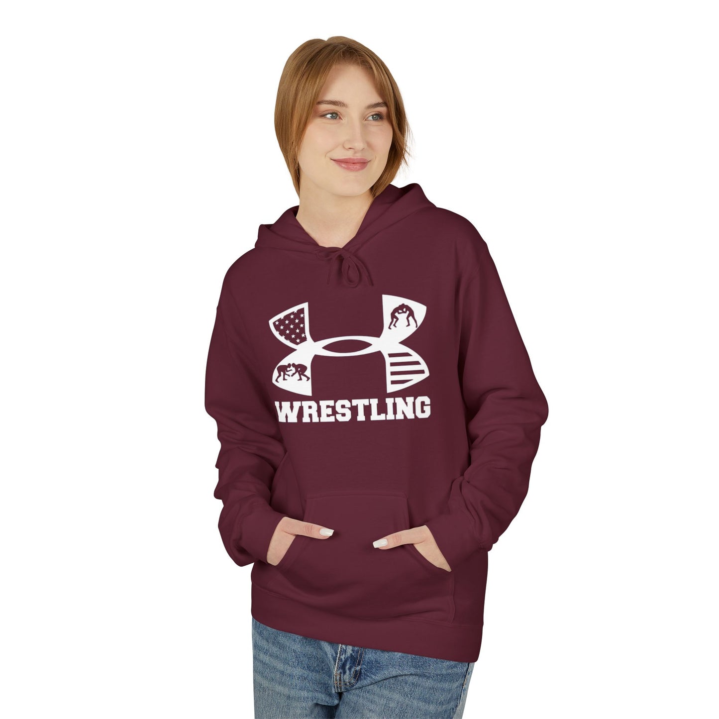Fleece Hoodie - Cozy Wrestling Design for Everyday Comfort and Fall Fashion