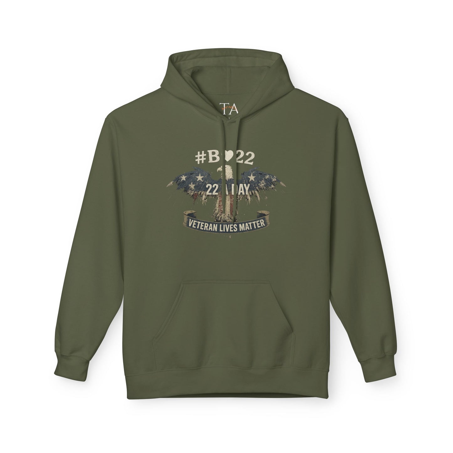 #B🤍22 Veteran Lives Matter Hoodie - Unisex Fleece Sweatshirt