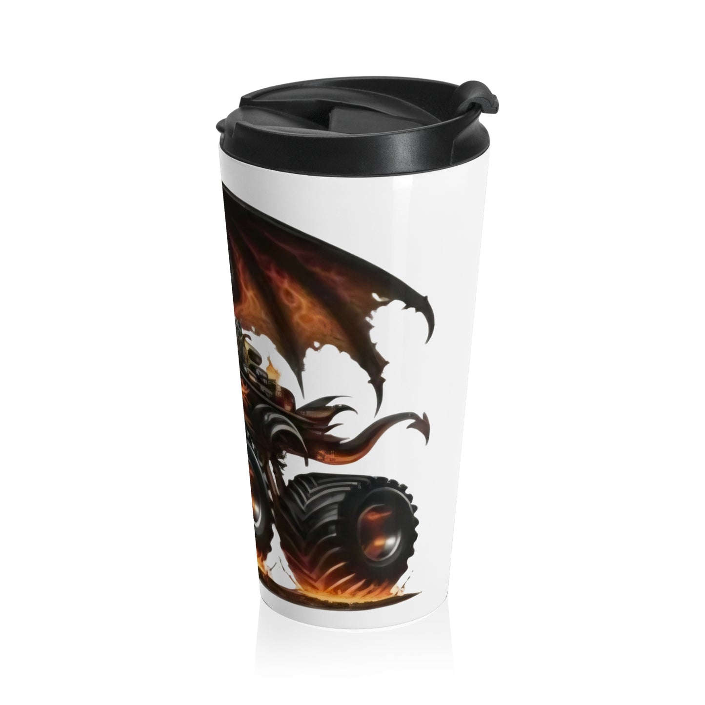 Kids Tumbler - Fiery Monster Truck Travel Mug | Unique Adventure Gift, Off-Road Lover's Coffee Cup, Road Trip Essential, Birthday Present, [...]