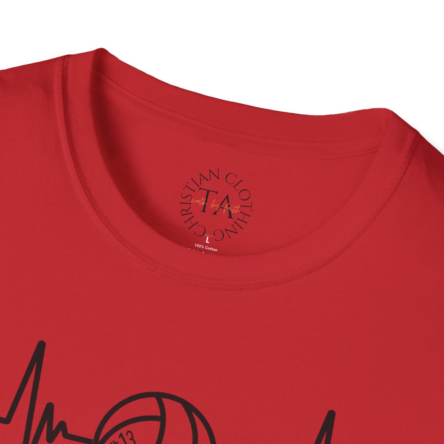 Volleyball Parent Heartbeat T-Shirt Soft Cotton Tee Customizable for Sports Enthusiasts, Gifts for Moms & Dads, Team Spirit Apparel, Athletic Wear