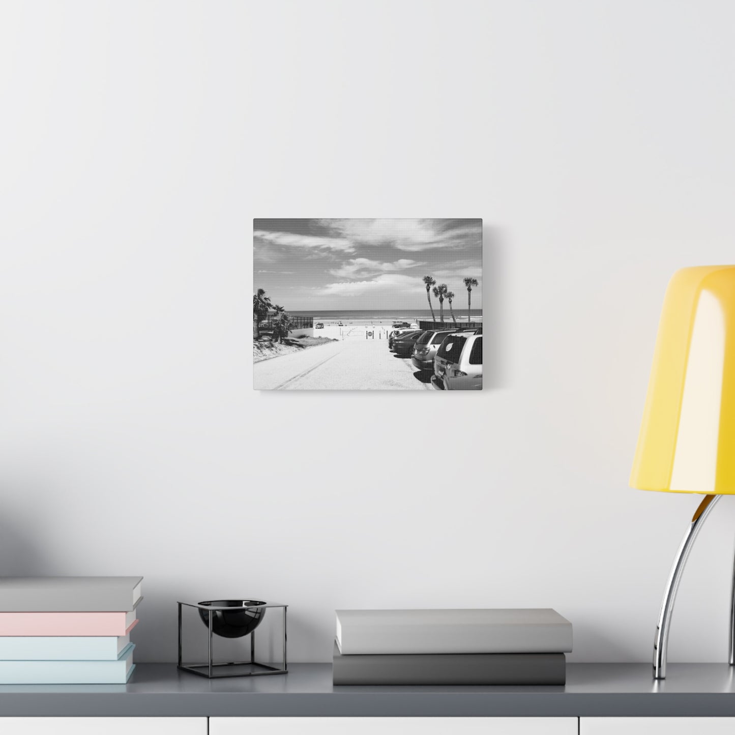 Serene Black & White Beach Vibes - Canvas Art
