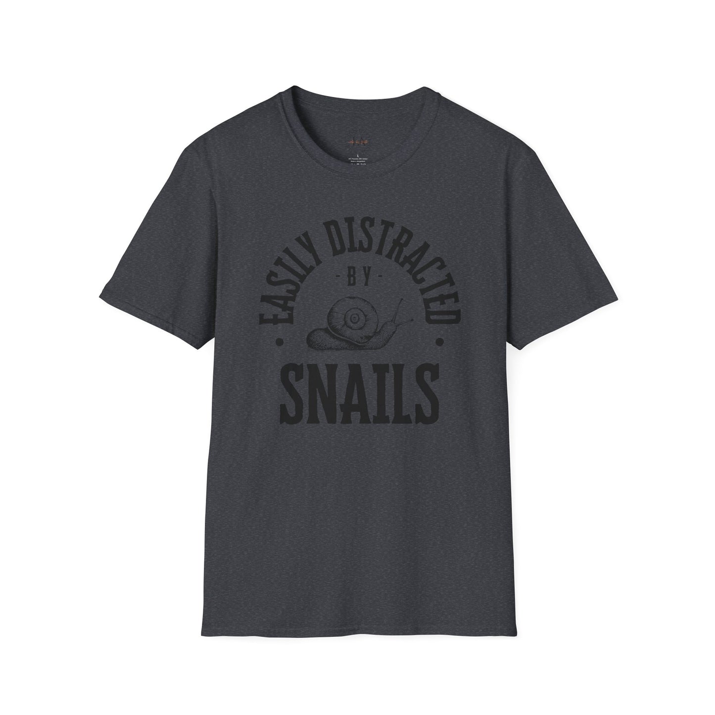 Easily Distracted by Snails Unisex T-Shirt - Cute Graphic Tee for Animal Lovers