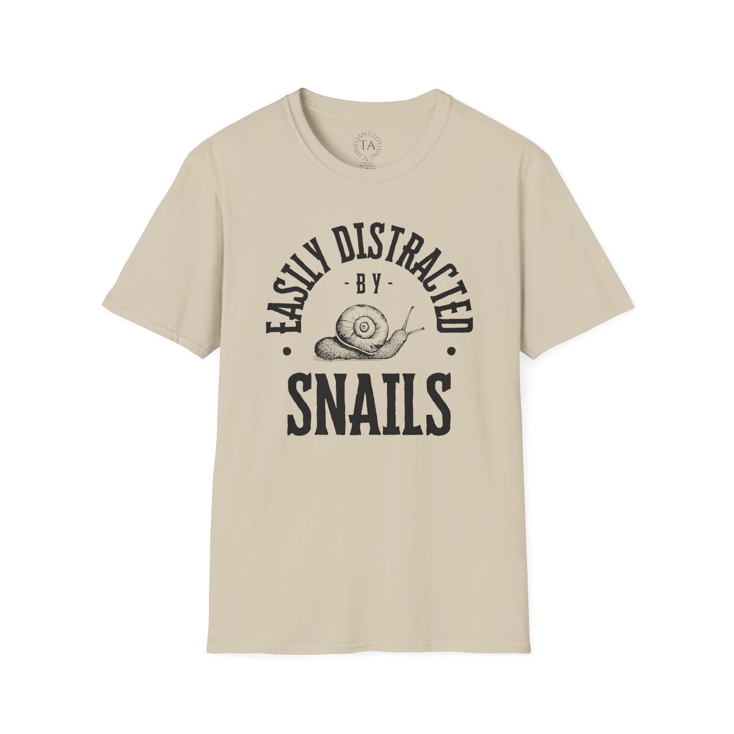 Easily Distracted by Snails Unisex T-Shirt - Cute Graphic Tee for Animal Lovers