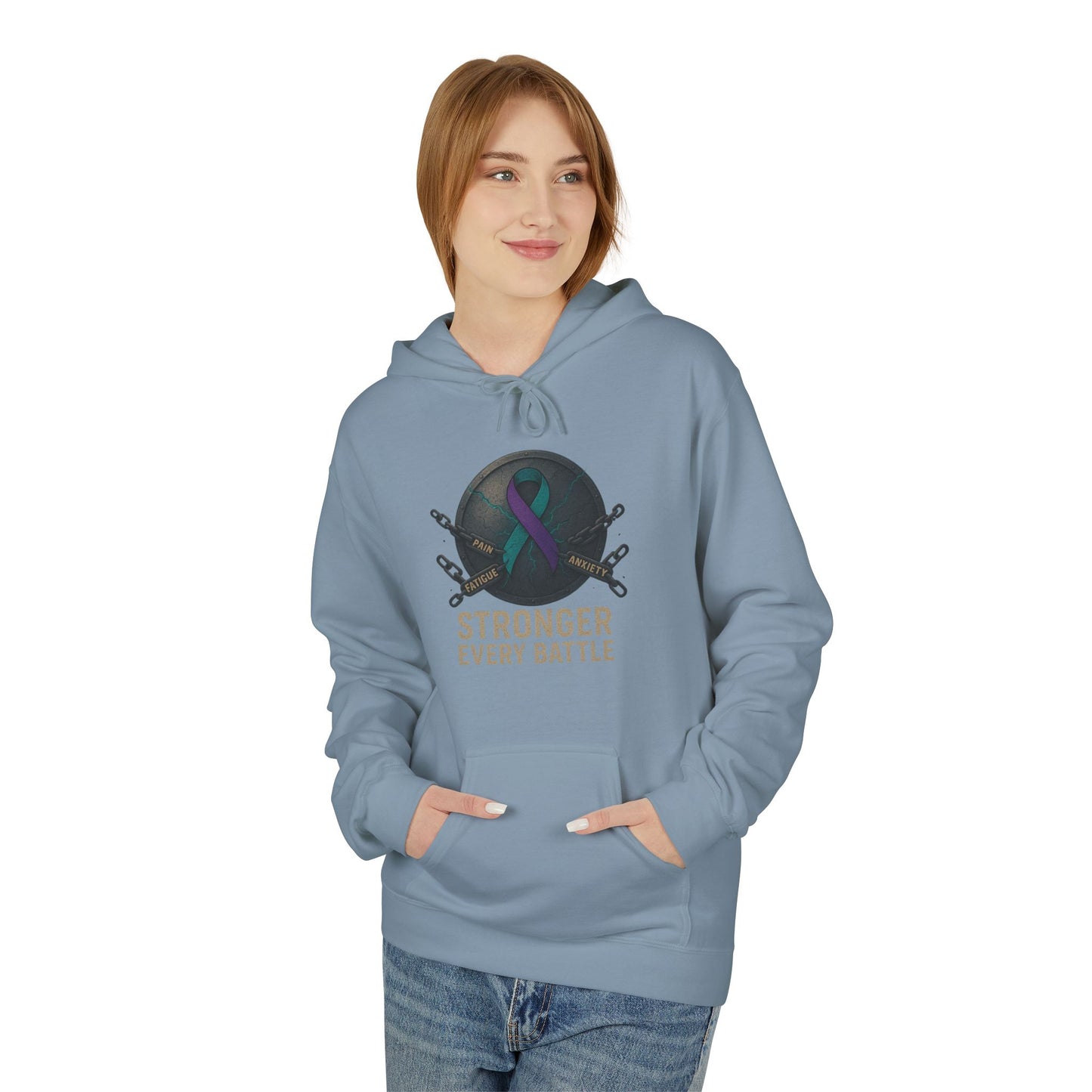 Fragile X Empowering Strength Hoodie - Unisex Midweight Softstyle Fleece, Casual Wear, Motivational Gift, Workout Fashion, Everyday Comfort