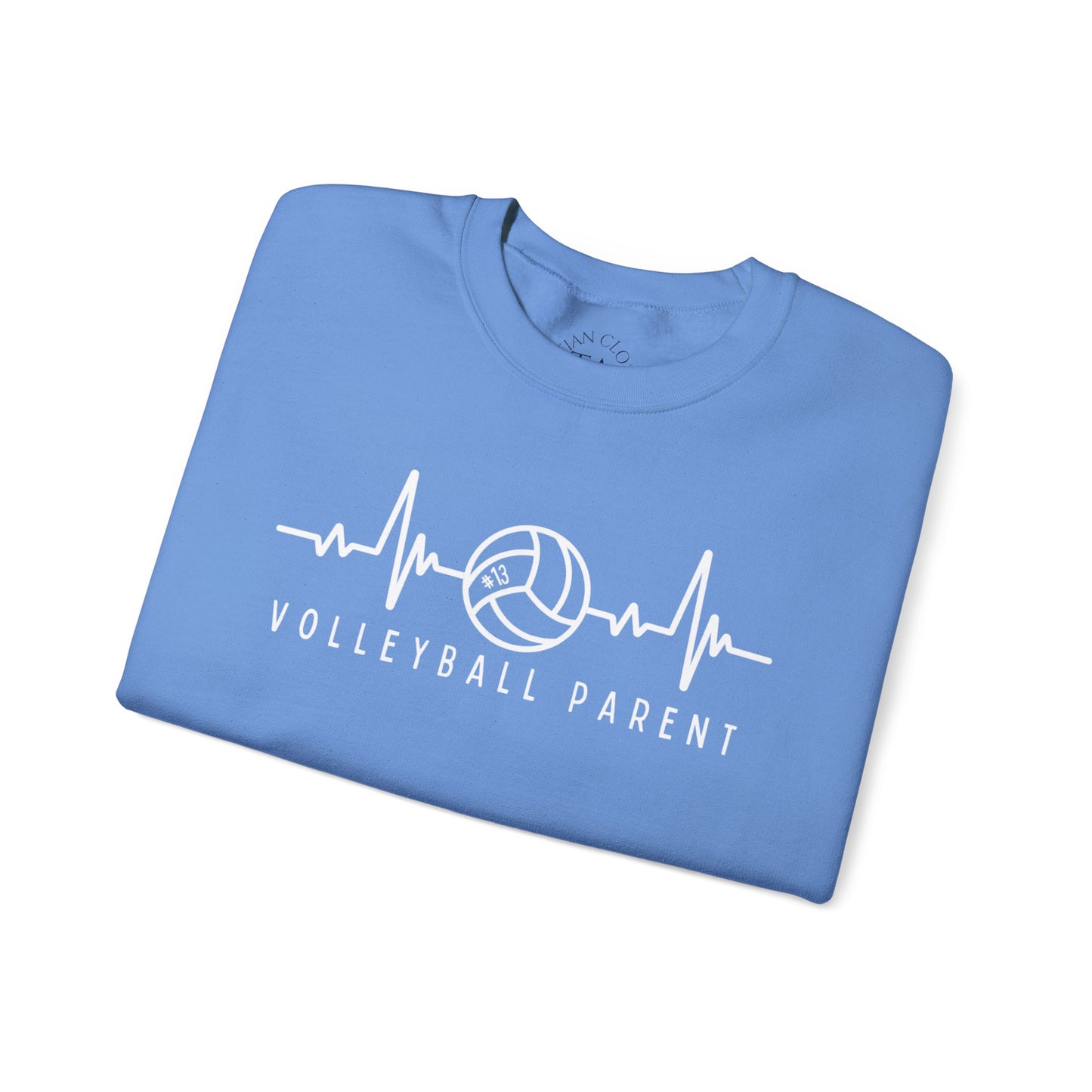 Volleyball Heartbeat Crewneck Sweatshirt #13, Quality Sweatshirt, Parent Gift, Volleyball Fan Apparel, Sports Lover Top
