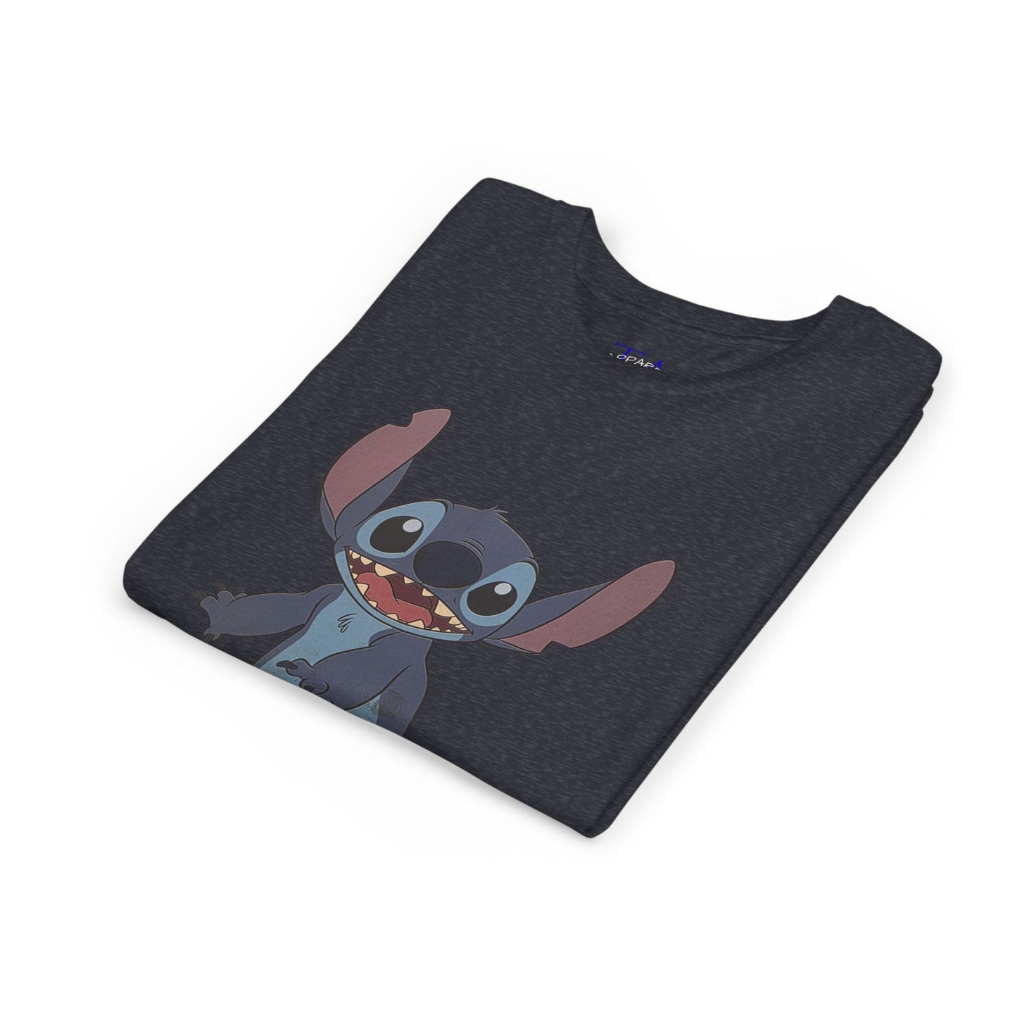 Kids Short Sleeve Tee with Stitch, Cute Kids Tee, Fun Gift for Boys & Girls, Birthday Gift, Summer Wear, Kids' Fashion