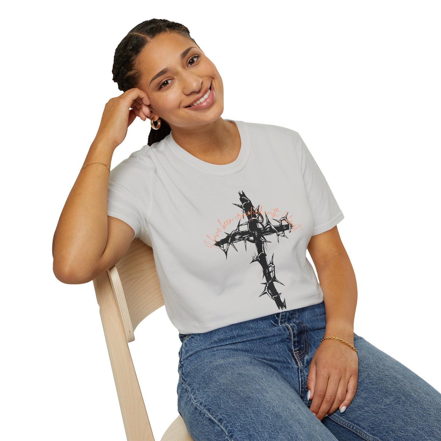 Faith Inspired Christian Cross Unisex T-Shirt - 'I Have Been Crucified with Christ' Design