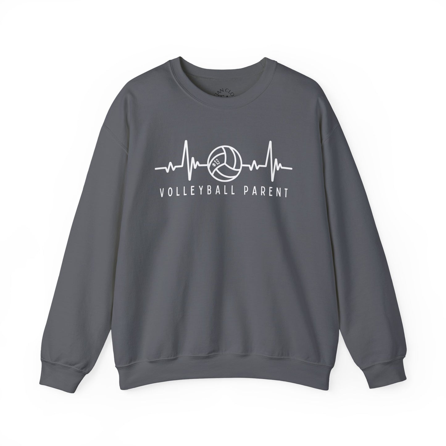 Volleyball Heartbeat Crewneck Sweatshirt #13, Quality Sweatshirt, Parent Gift, Volleyball Fan Apparel, Sports Lover Top