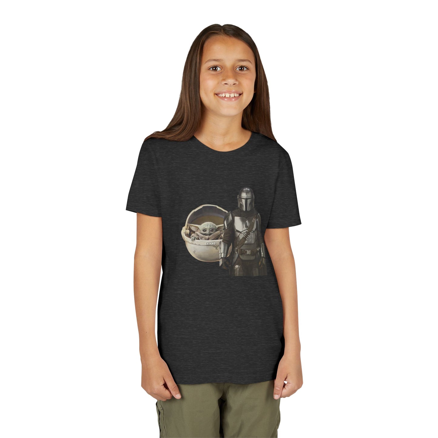 Kids Star Wars Inspired Youth Tee, Mandalorian T-Shirt, Grogu Shirt, Galaxy Adventure, Kids Summer Outfit, Birthday Gift