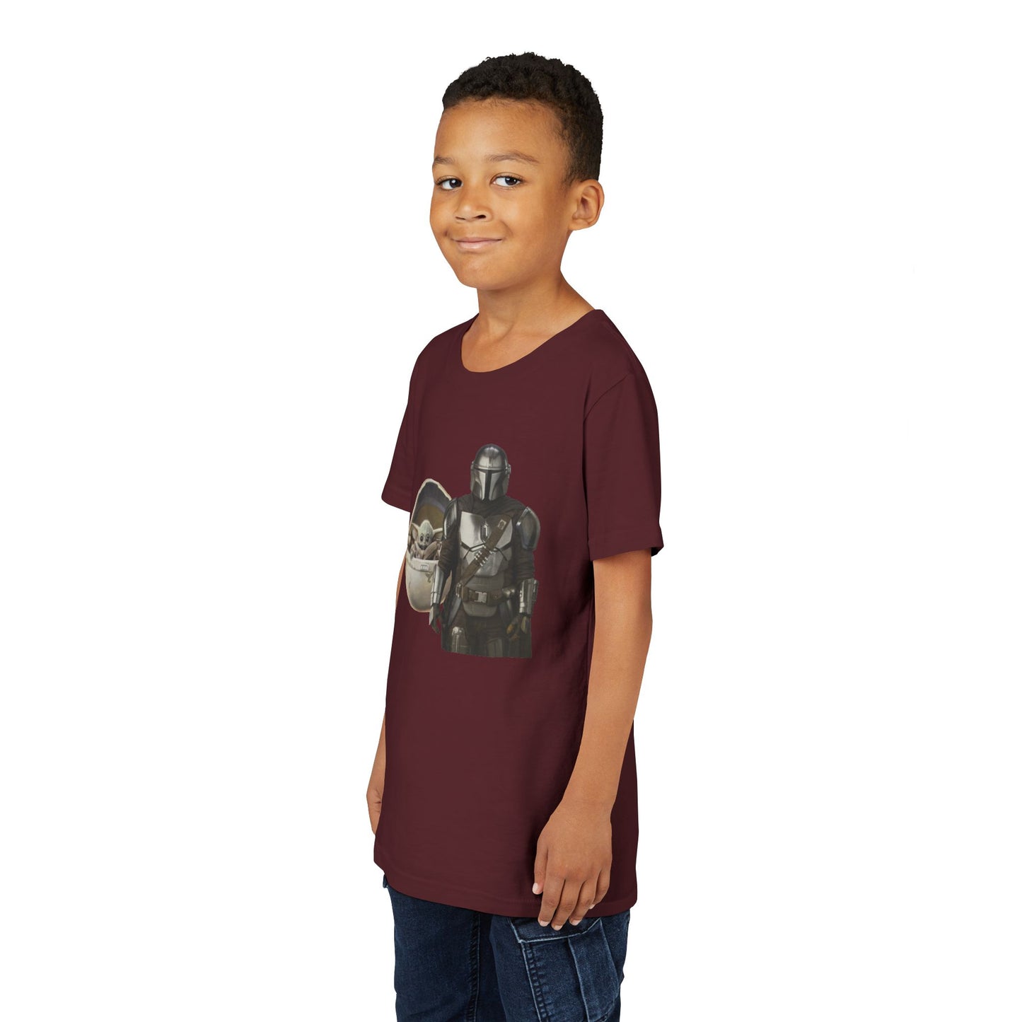 Kids Star Wars Inspired Youth Tee, Mandalorian T-Shirt, Grogu Shirt, Galaxy Adventure, Kids Summer Outfit, Birthday Gift