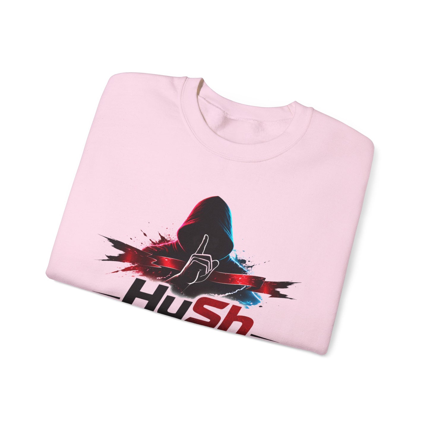 #HuSh Unisex Heavy Blend™ Crewneck Sweatshirt  | Hustle Until Success Happens, #HuShMovement TikTok Logo