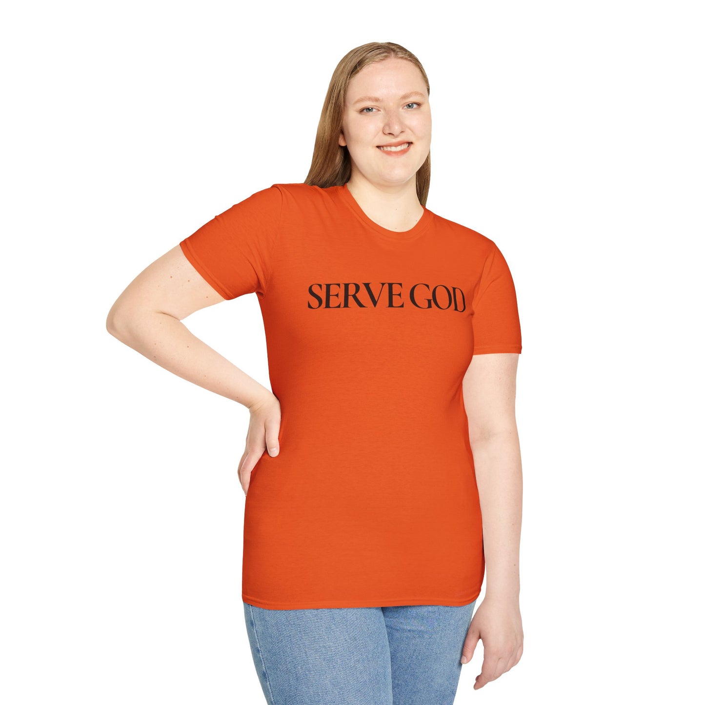 Faith Inspired "Serve God" T-Shirt - Inspirational Faith-Based Christian Gift