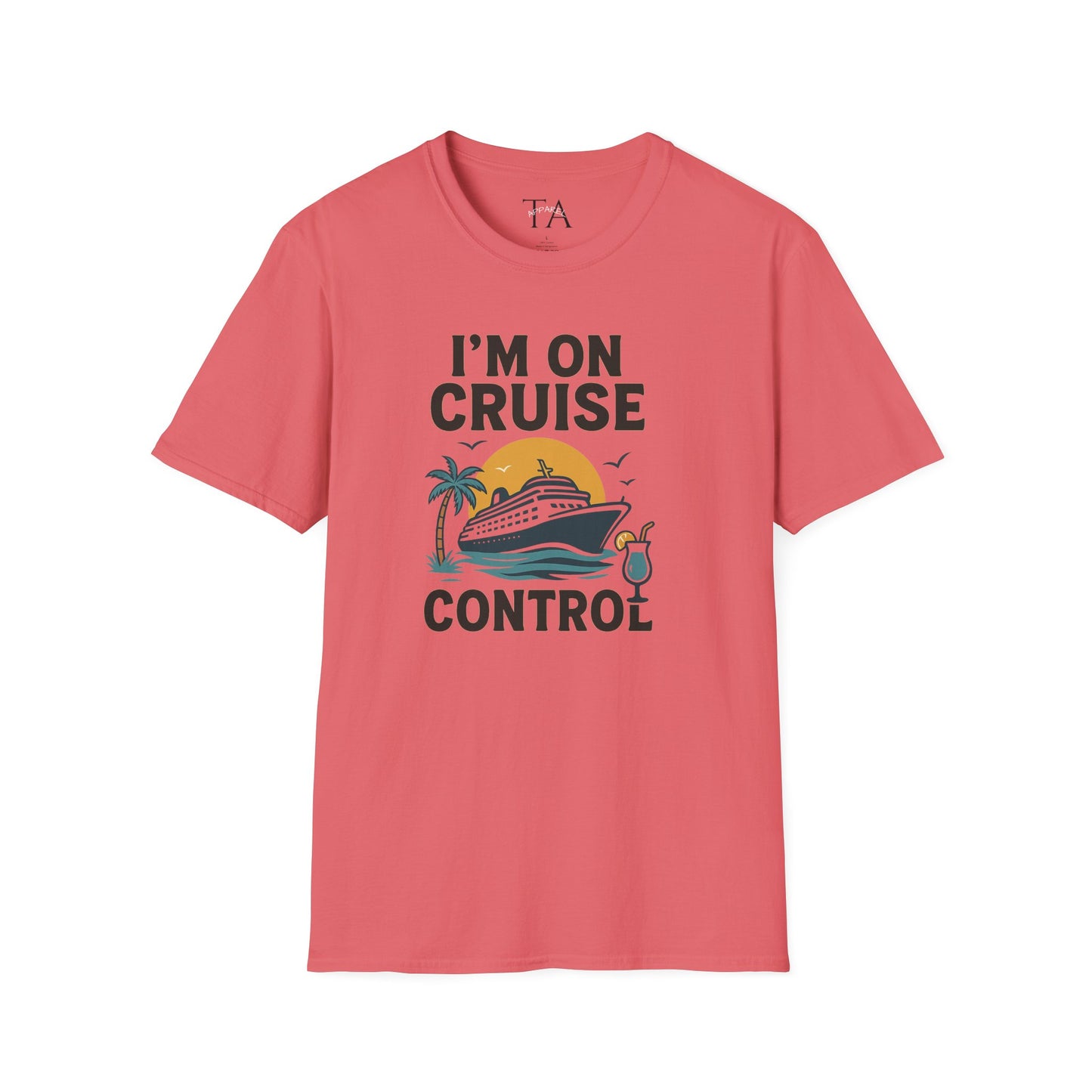Cruise Control Tee - Unisex Softstyle T-Shirt, Vacation Shirt, Travel Apparel, Summer Wear, Cruise Gift, Relaxation Outfit