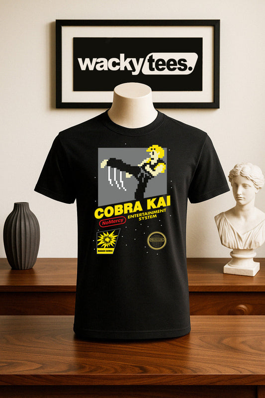 Cobra Kai NES No Mercy 8bit Kung Fu Gaming Style Graphic Tee Shirt