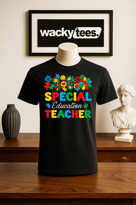 Special Education Teacher Autism Awareness Graphic Tee Shirt