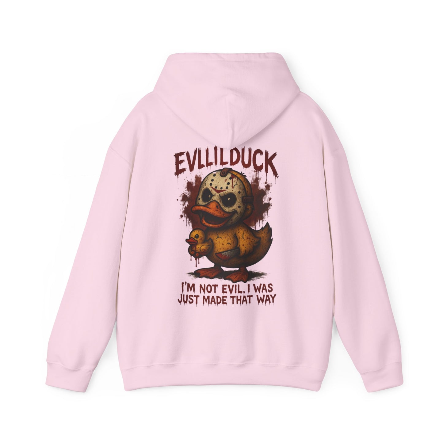 Evllilduck Funny Horror Themed Hoodie - Unisex Sweatshirt for Halloween