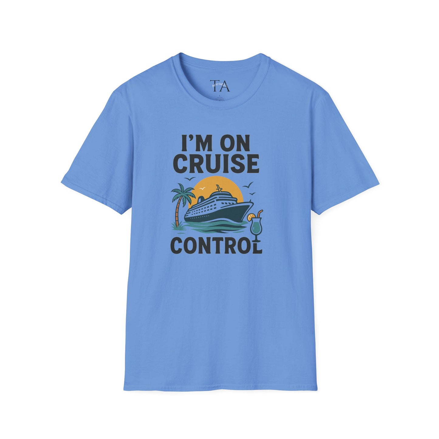 Cruise Control Tee - Unisex Softstyle T-Shirt, Vacation Shirt, Travel Apparel, Summer Wear, Cruise Gift, Relaxation Outfit
