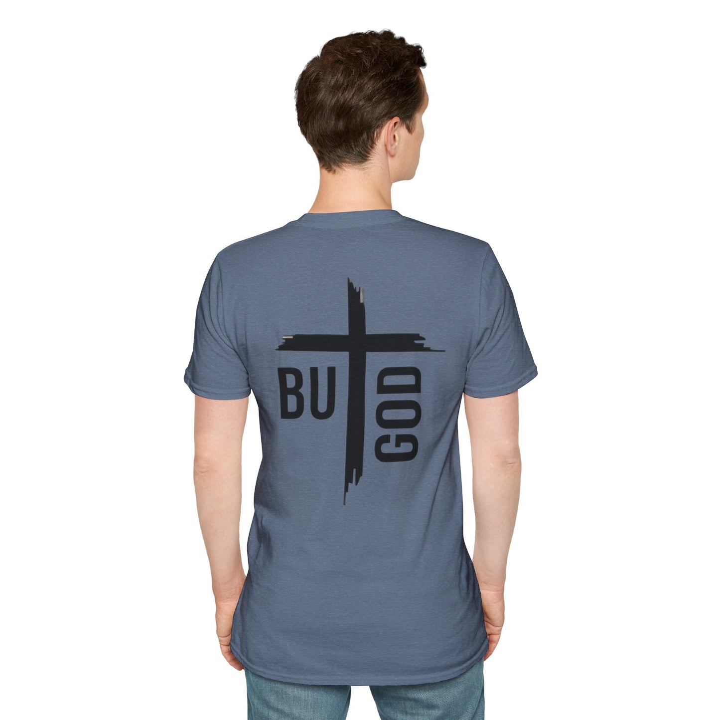 Faith Inspired Unisex Softstyle T-Shirt - 'BUT GOD' - Inspirational Gift for Believers