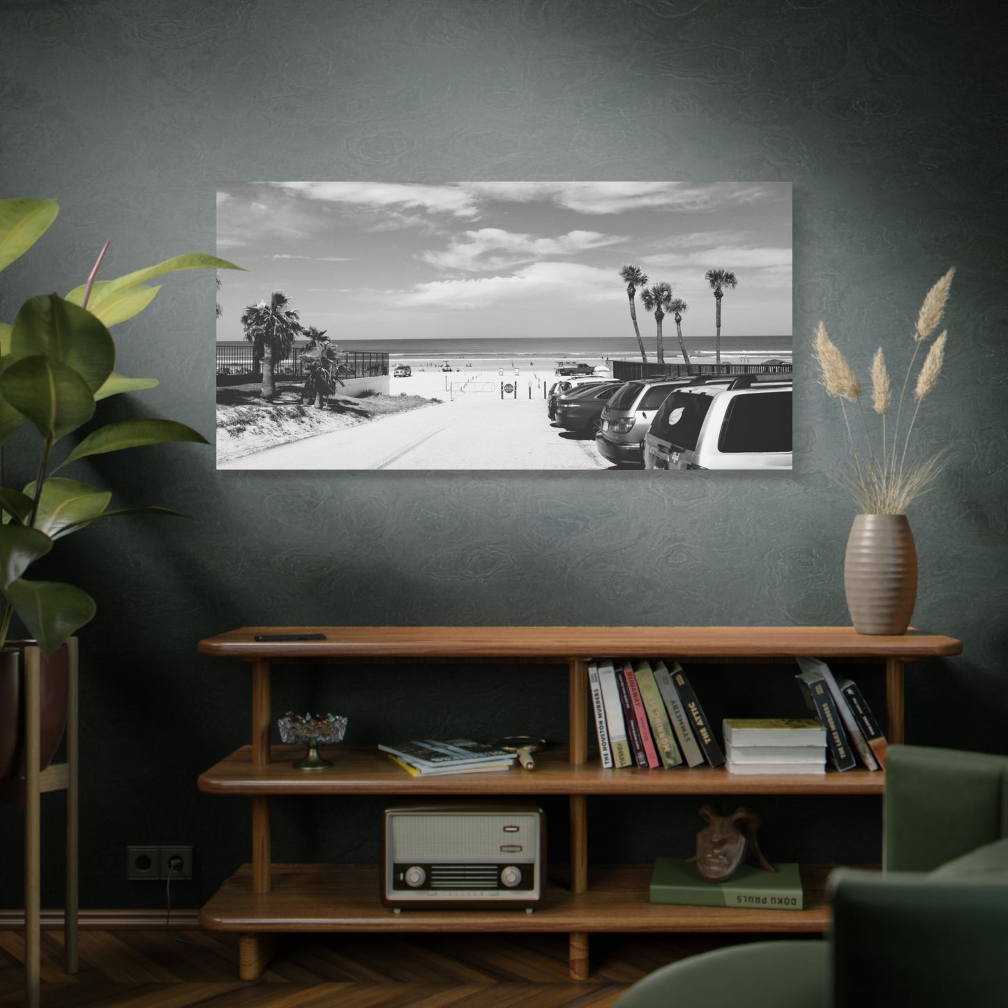 Serene Black & White Beach Vibes - Canvas Art
