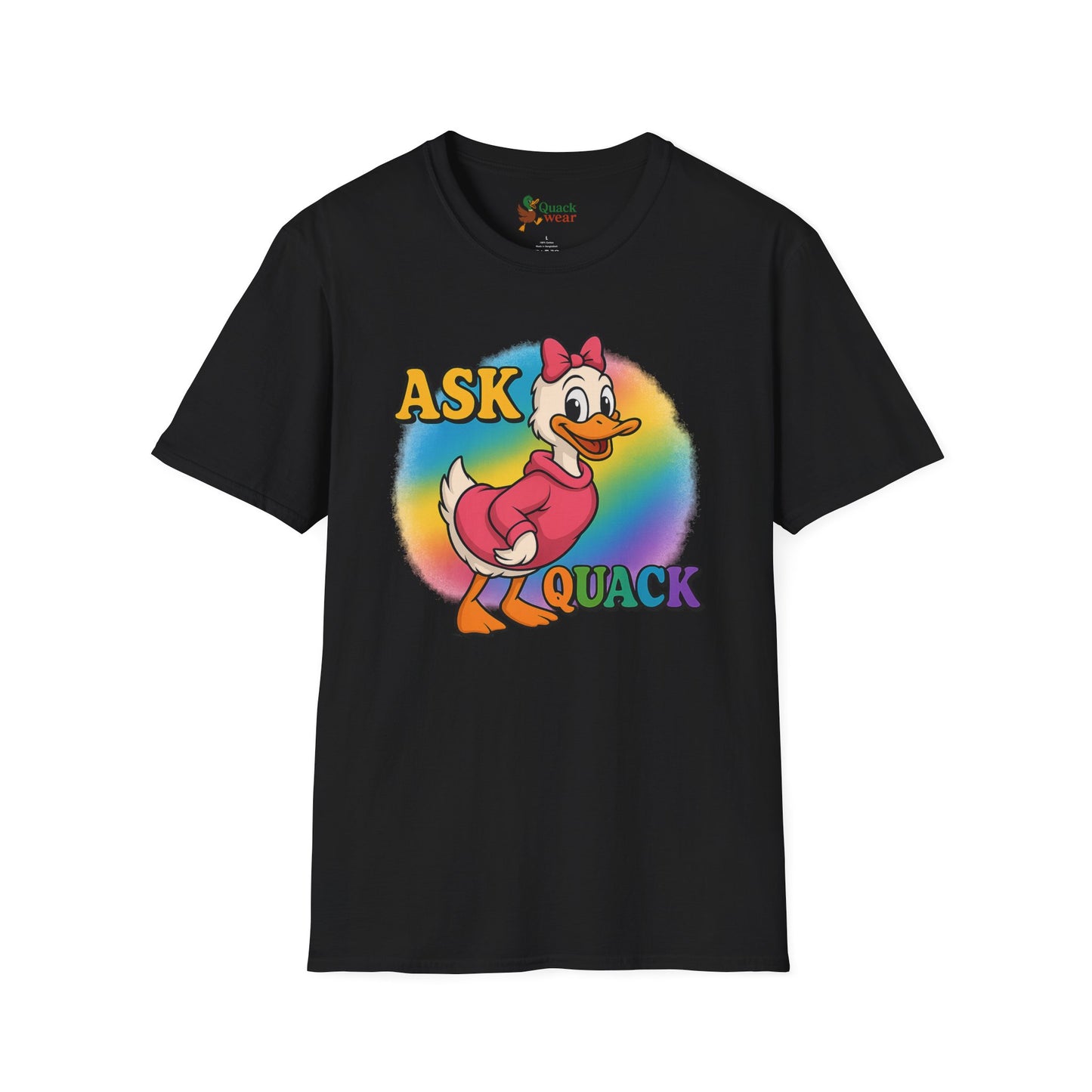 Ask Quack Duck Unisex T-Shirt - Funny Graphic Tee for Kids and Adults