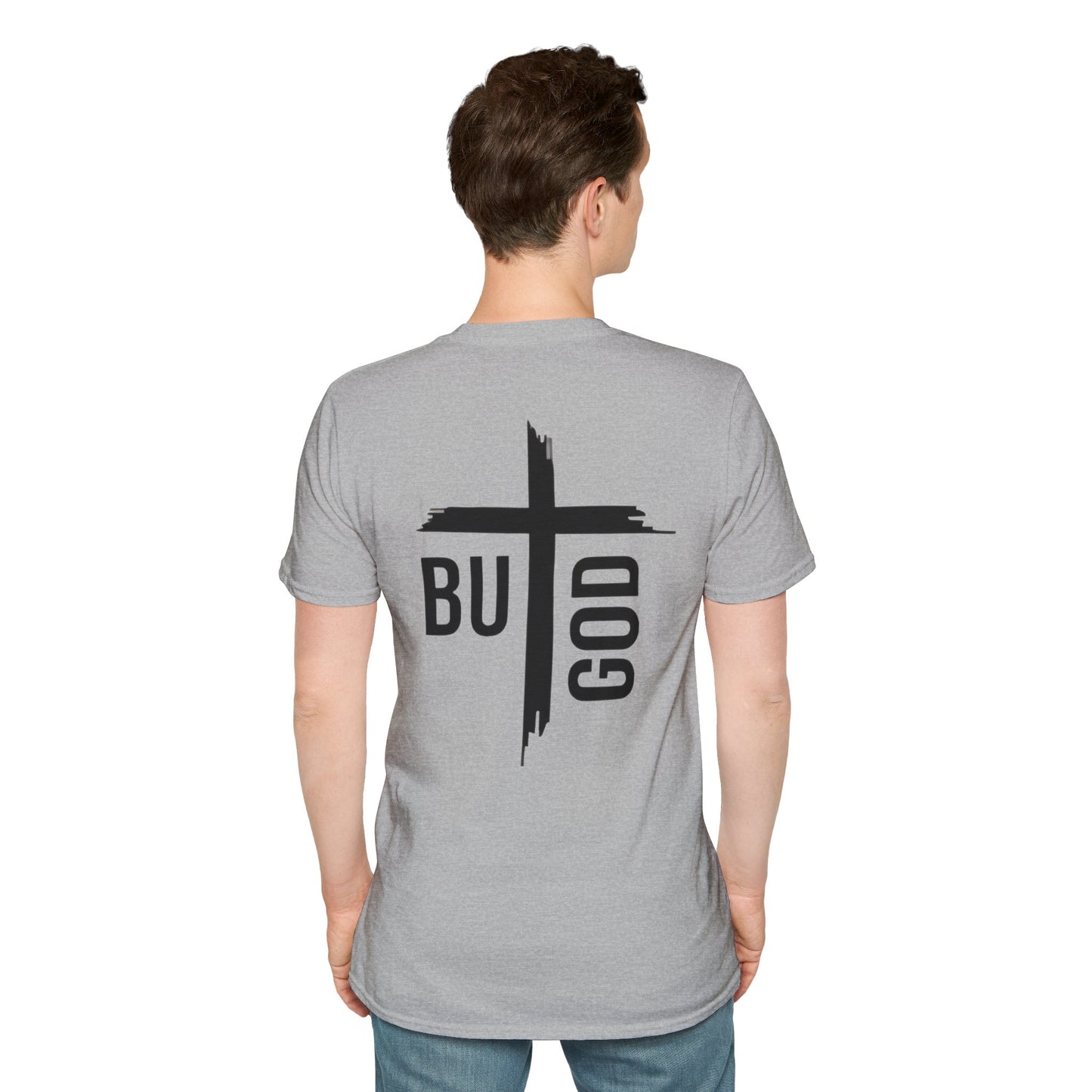Faith Inspired Unisex Softstyle T-Shirt - 'BUT GOD' - Inspirational Gift for Believers