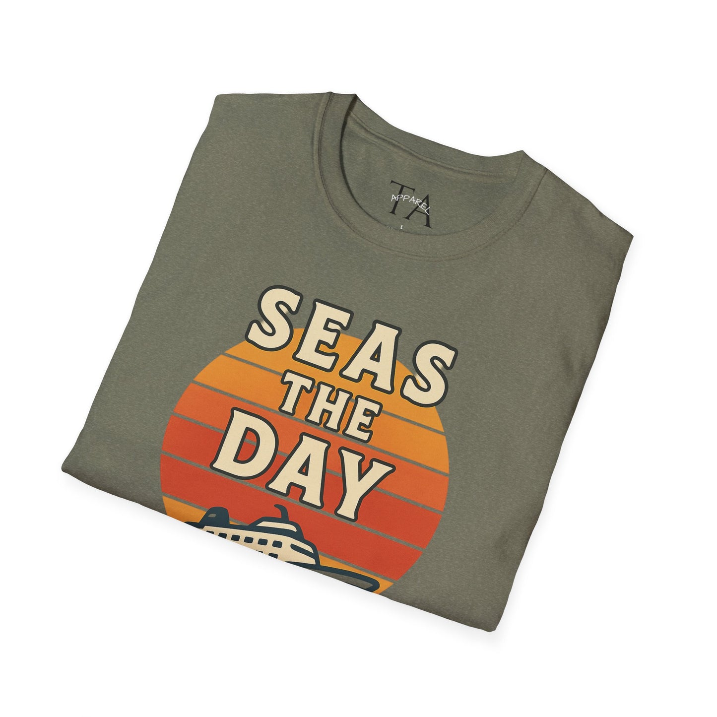 Seas the Day Unisex T-Shirt, Vintage Cruise Tee, Nautical Graphic Shirt, Summer Vacation Apparel, Beach Lover Gift