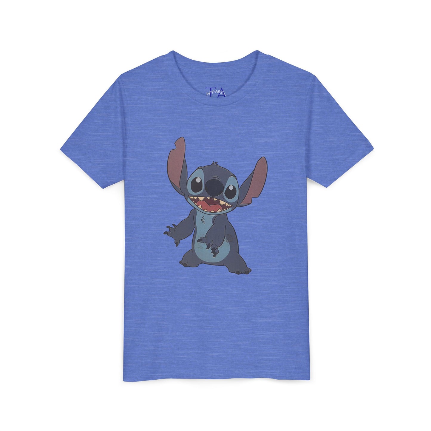 Kids Short Sleeve Tee with Stitch, Cute Kids Tee, Fun Gift for Boys & Girls, Birthday Gift, Summer Wear, Kids' Fashion