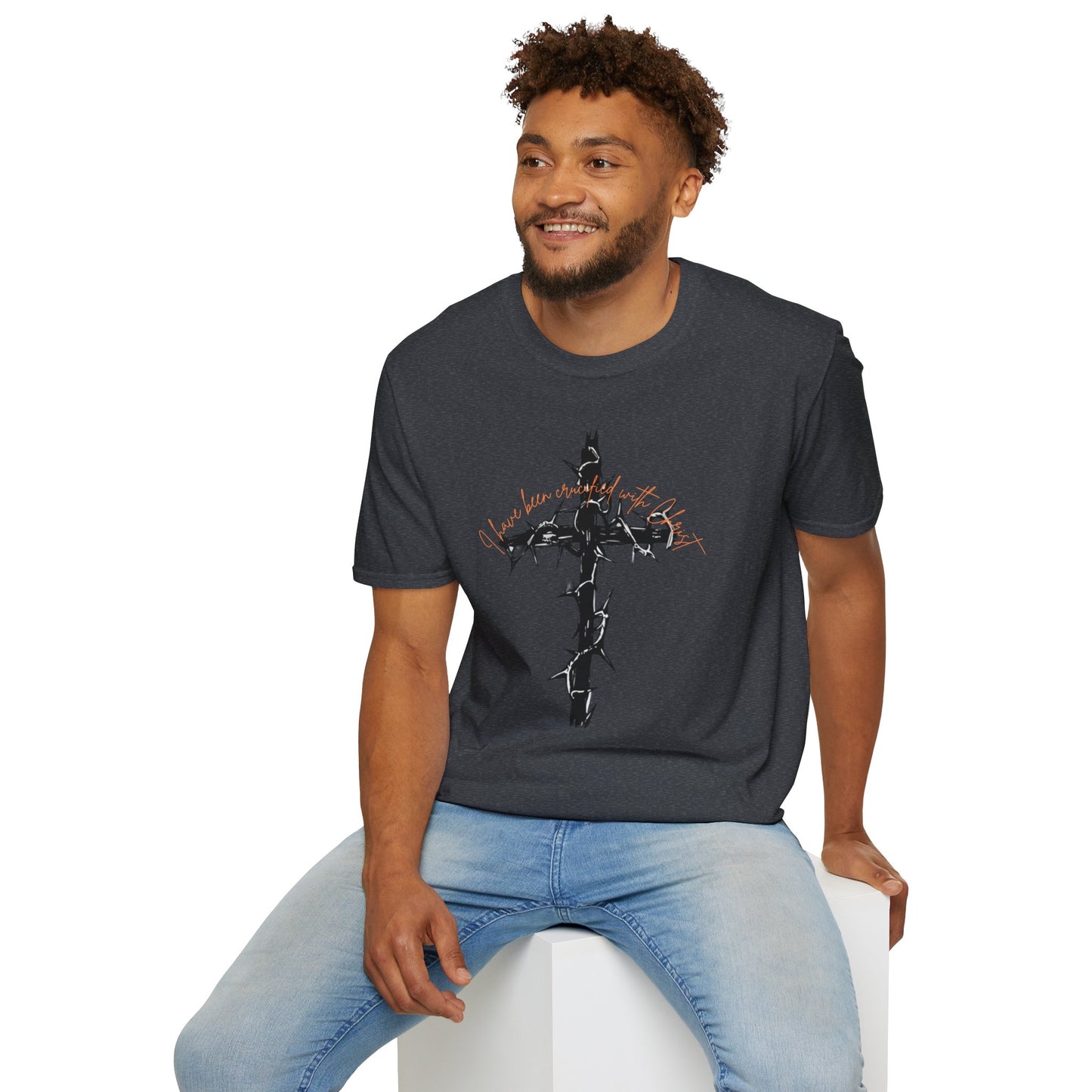 Faith Inspired Christian Cross Unisex T-Shirt - 'I Have Been Crucified with Christ' Design