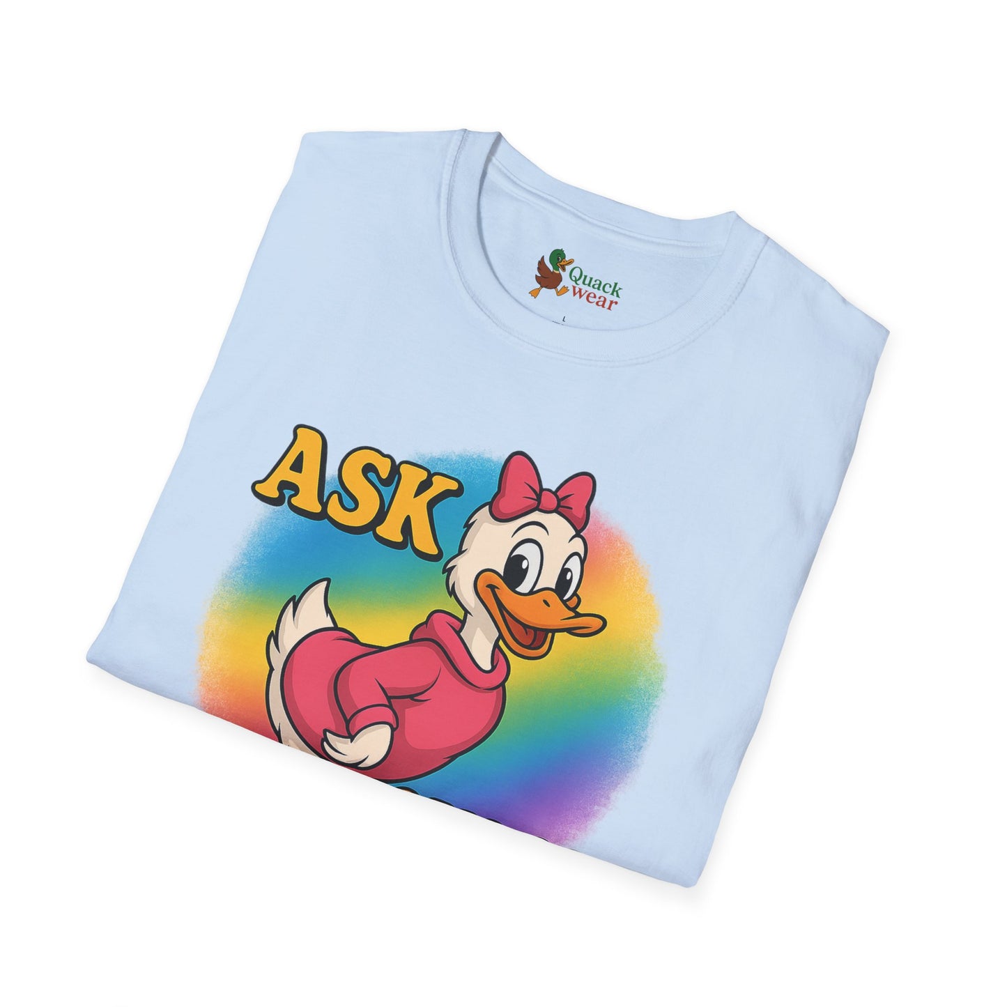 Ask Quack Duck Unisex T-Shirt - Funny Graphic Tee for Kids and Adults
