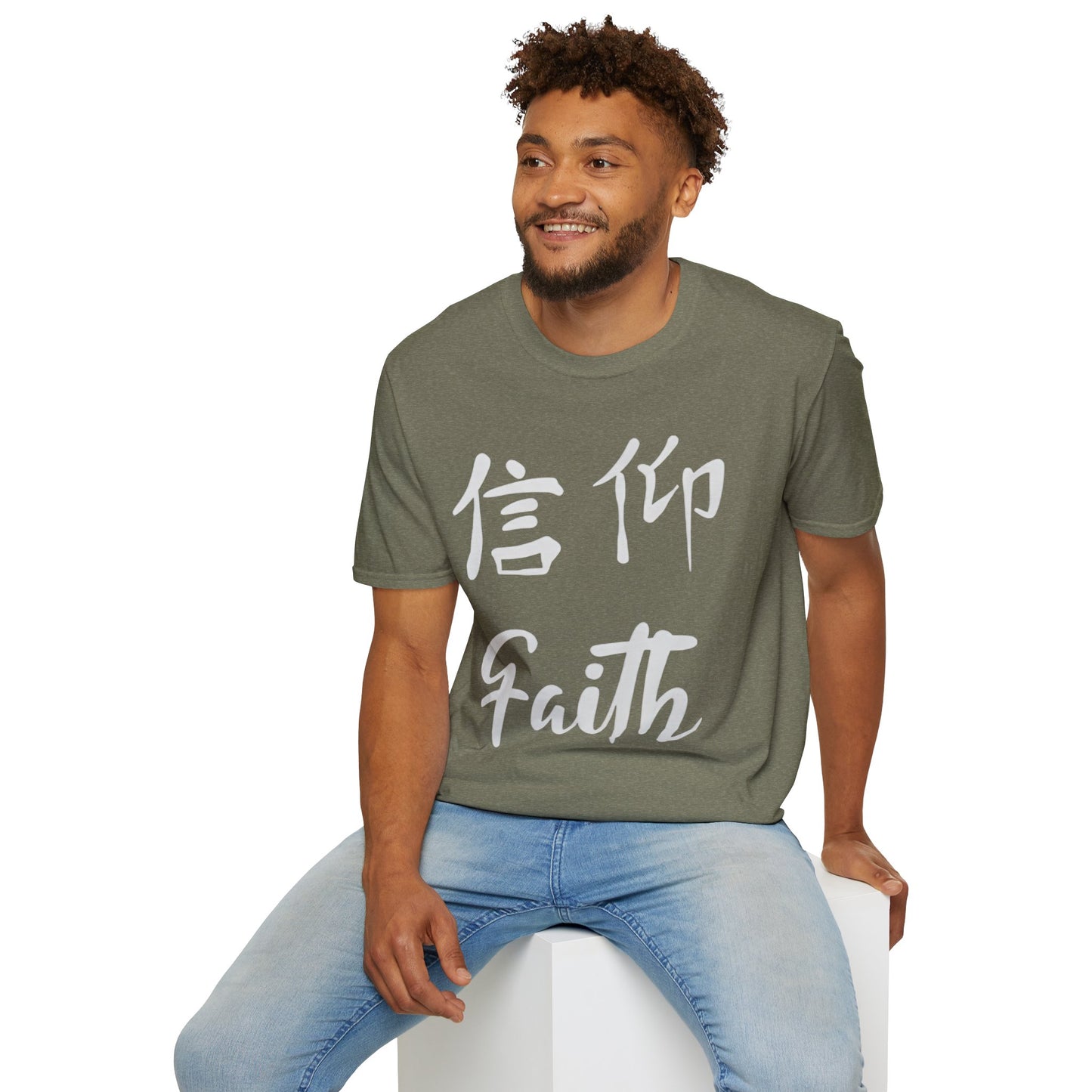 Faith Unisex Softstyle T-Shirt, Inspirational Gift, Everyday Wear, Motivational Outfit, Casual Style, Spiritual Apparel