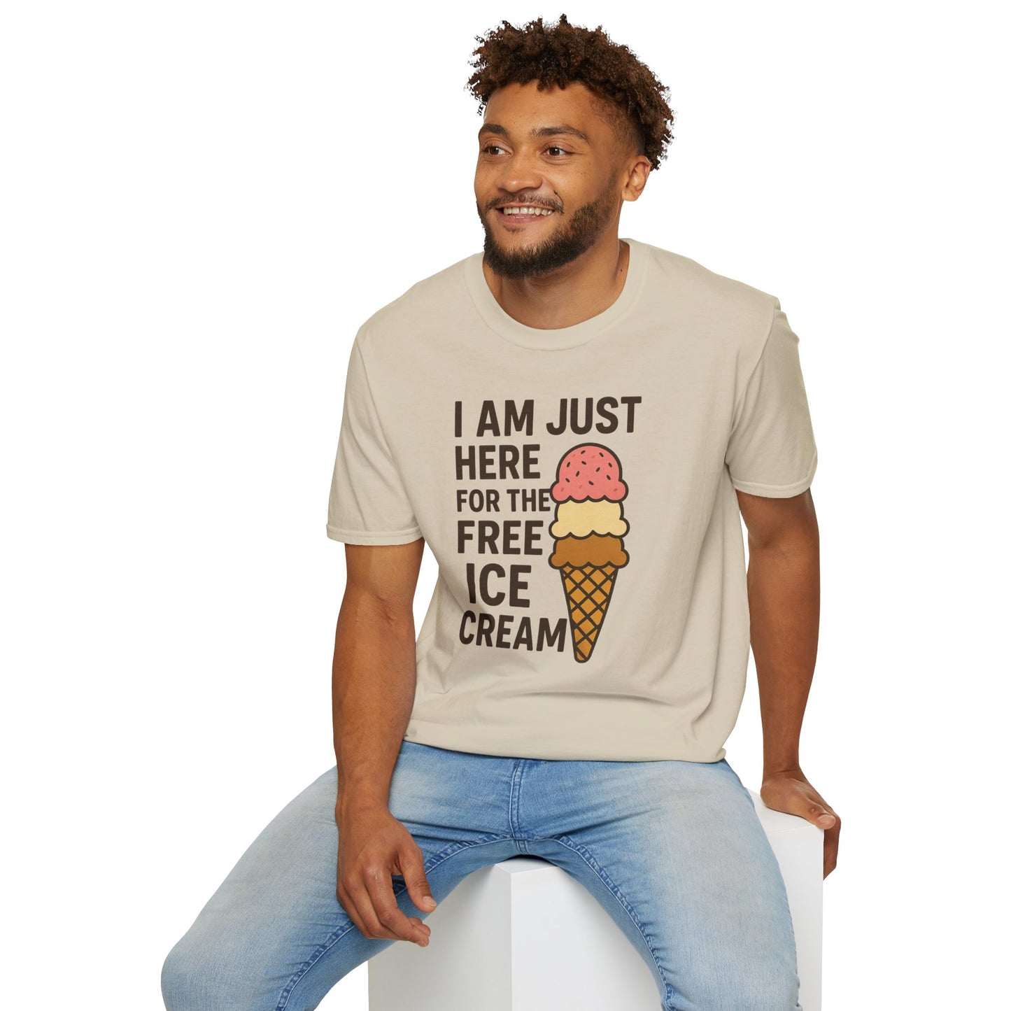 Ice Cream Lover's Unisex T-Shirt, Funny Graphic Tee, Summer Apparel, Sweet Treats Gift, Birthday Humor Shirt