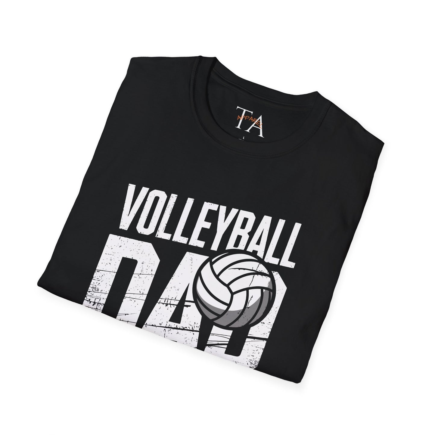 Volleyball Dad Distressed Design Unisex T-Shirt - Customize with Player Number