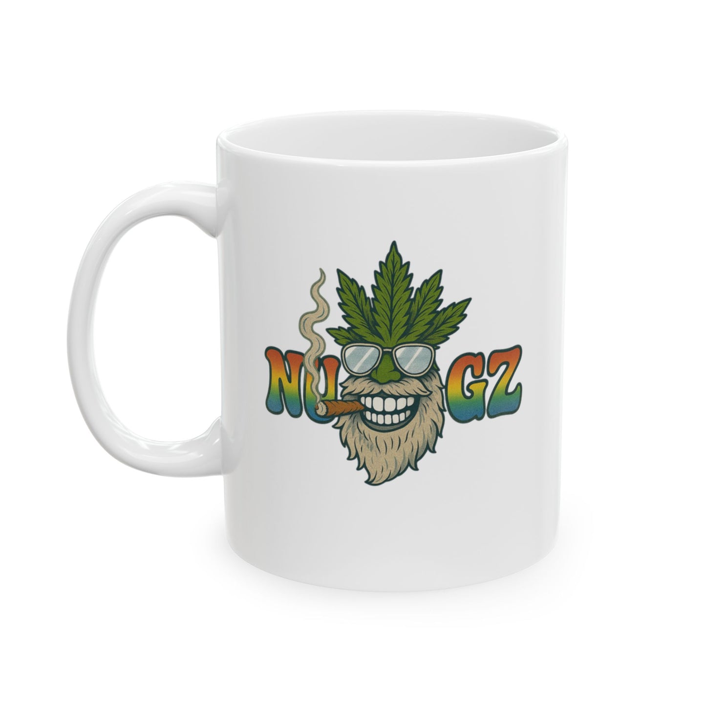 NUGZ Vibrant Ceramic Mug with Fun Design | Perfect for Coffee Lovers, Gift for Friends, Office Decor, Daily Use, Holidays