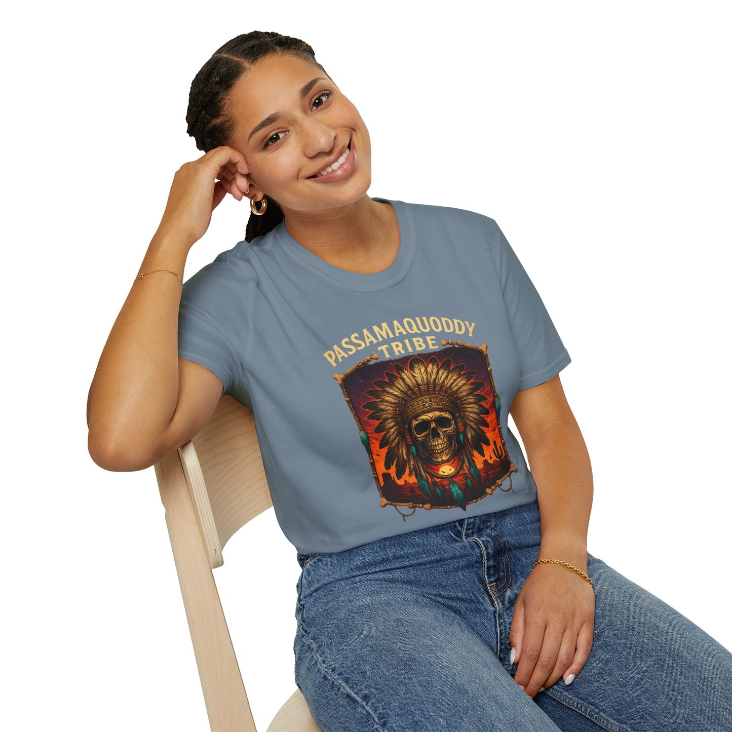 Tribal Graphic T-Shirt - Passamaquoddy Tribe Design4, Gift for Adventurers