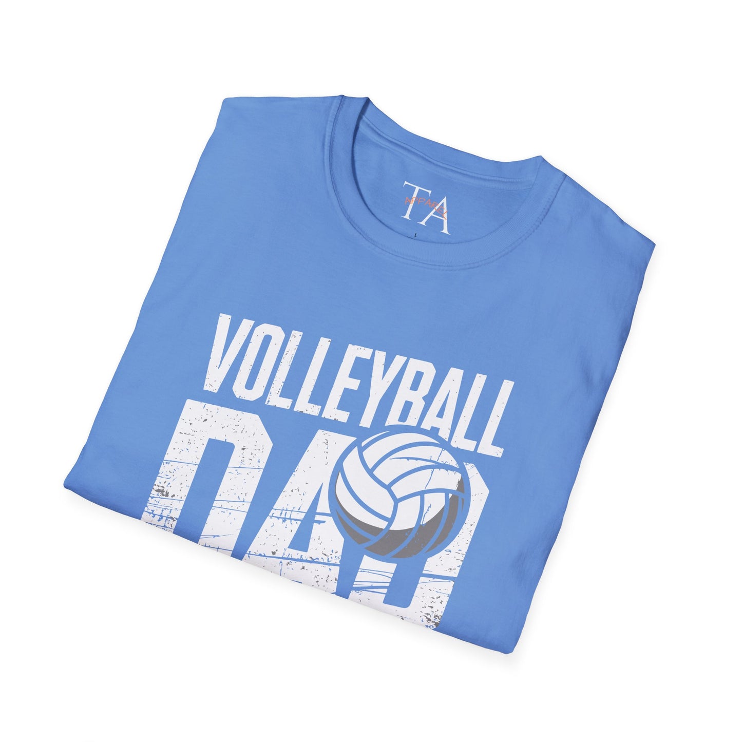 Volleyball Dad Distressed Design Unisex T-Shirt - Customize with Player Number