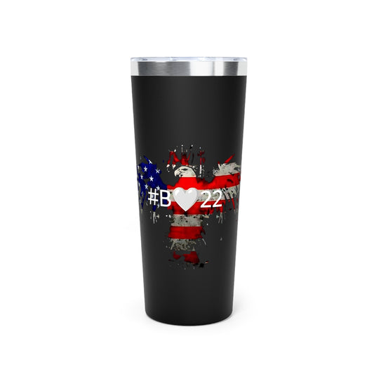 #B🤍22 Veterans Lives Matter Patriotic Insulated Tumbler, 22oz | Perfect for Fourth of July, BBQs, Camping, Gifts, Travel