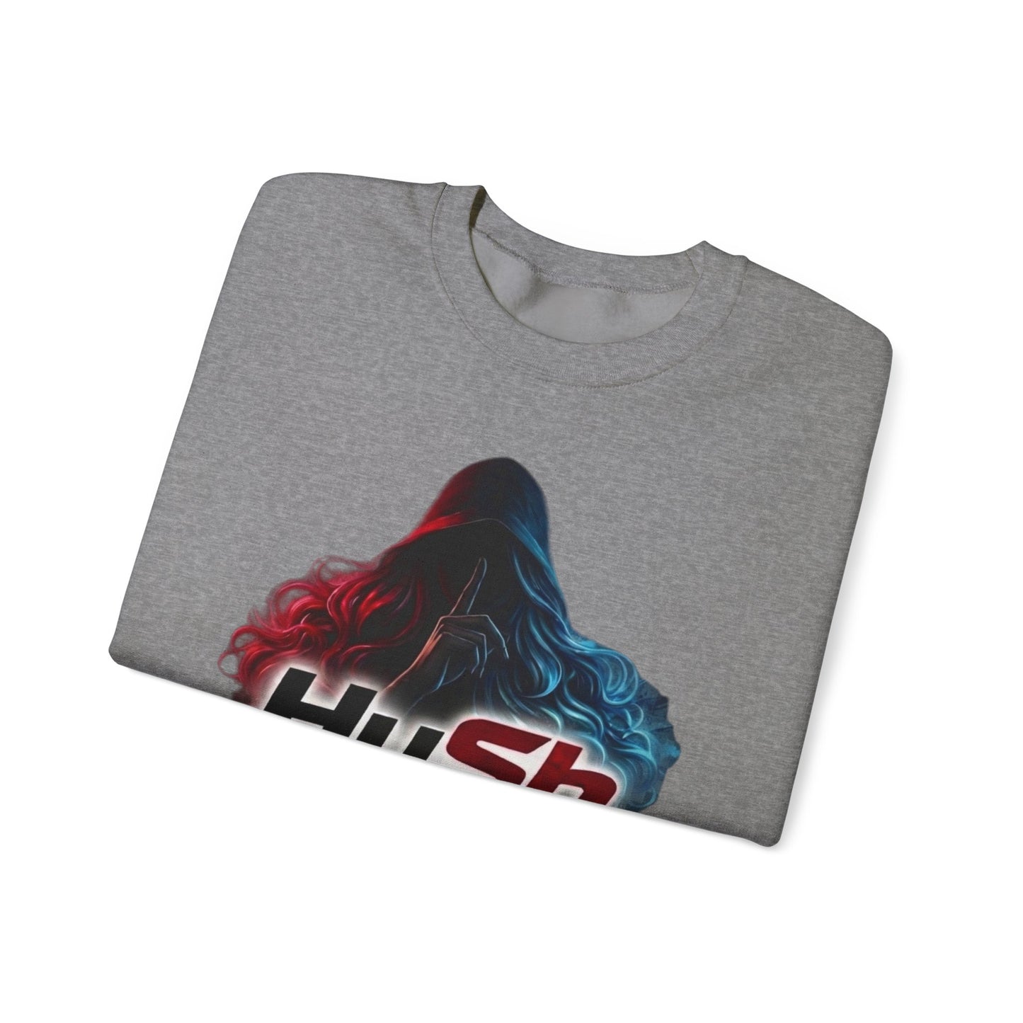 #HuSh Movement feminine Logo Crewneck Sweatshirt | TikTok Inspired Hooded Silhouette