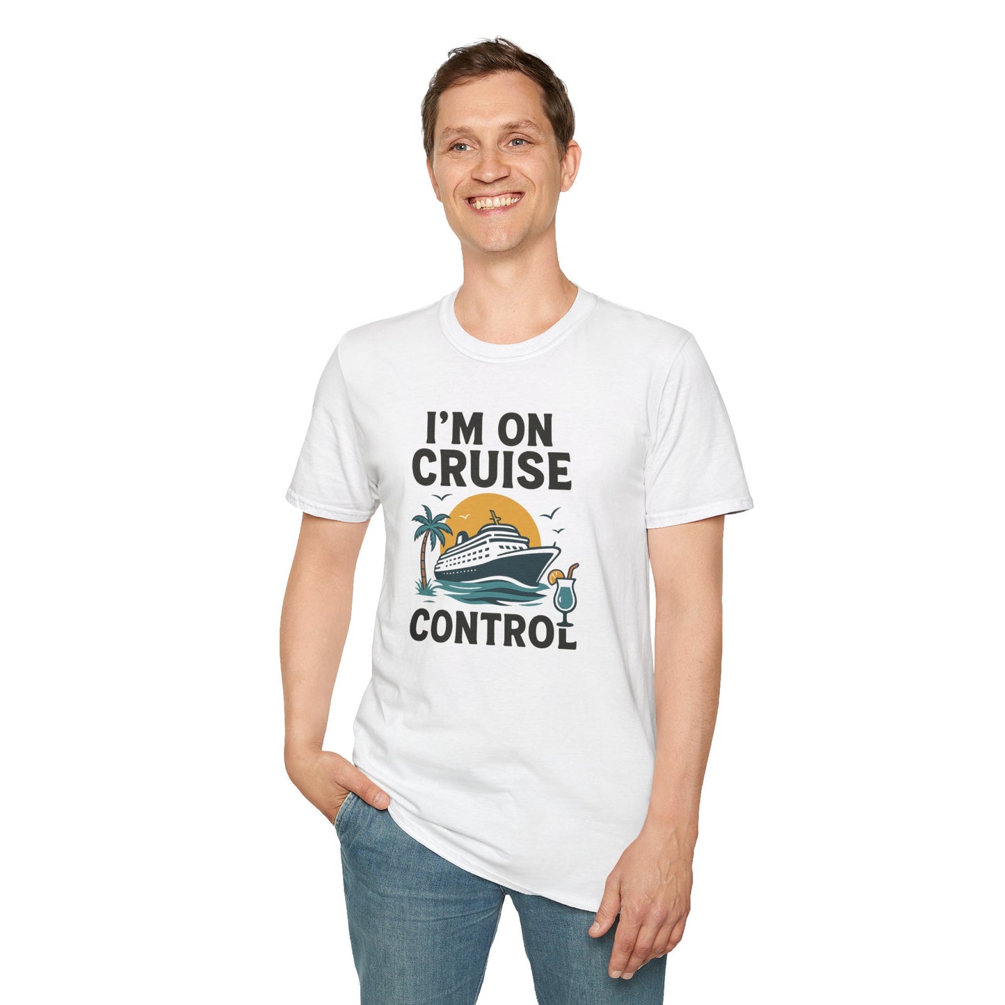 Cruise Control Tee - Unisex Softstyle T-Shirt, Vacation Shirt, Travel Apparel, Summer Wear, Cruise Gift, Relaxation Outfit