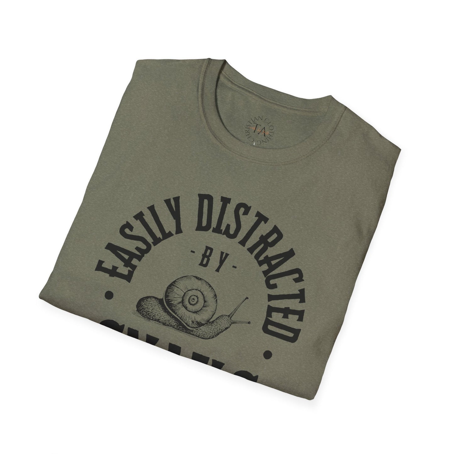Easily Distracted by Snails Unisex T-Shirt - Cute Graphic Tee for Animal Lovers