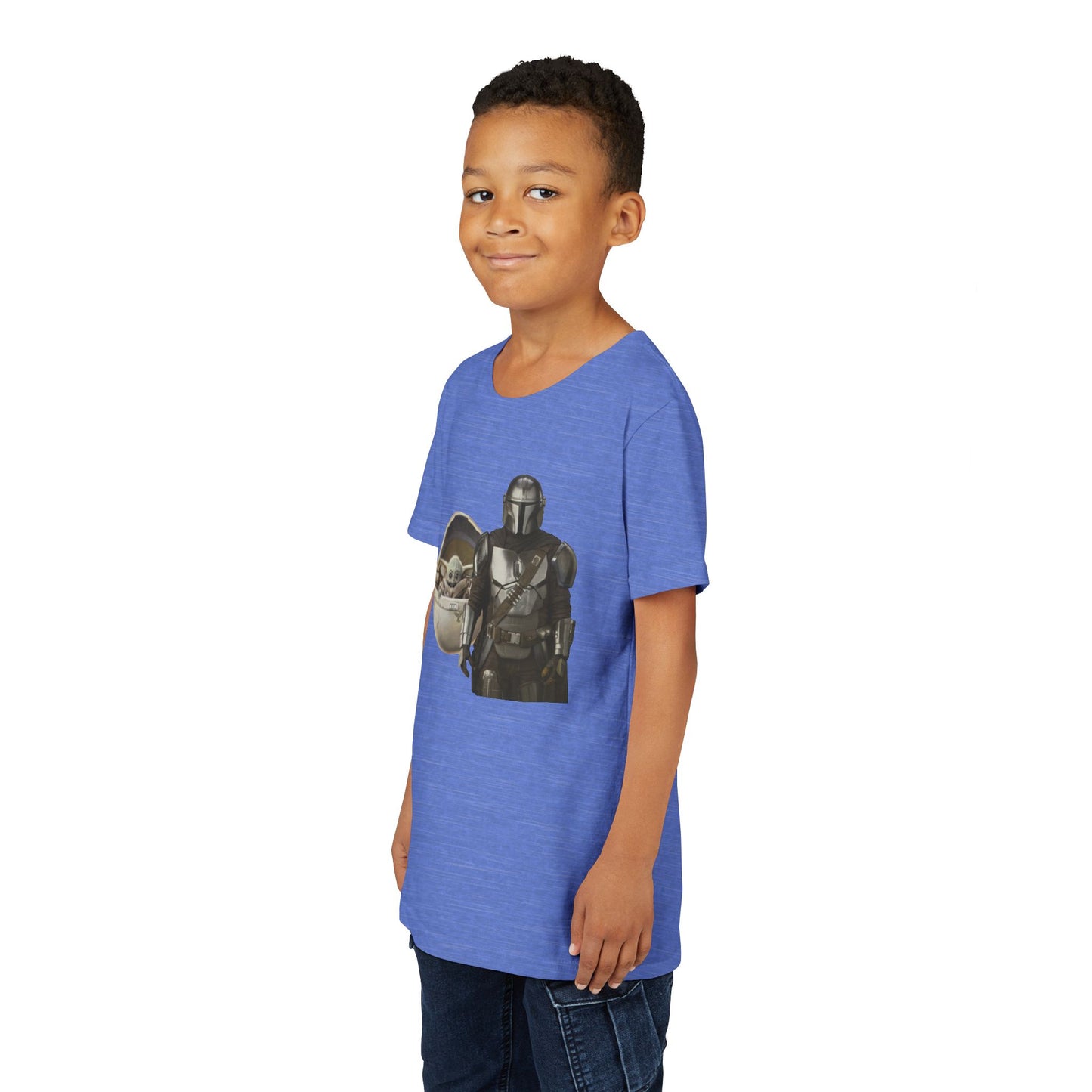Kids Star Wars Inspired Youth Tee, Mandalorian T-Shirt, Grogu Shirt, Galaxy Adventure, Kids Summer Outfit, Birthday Gift
