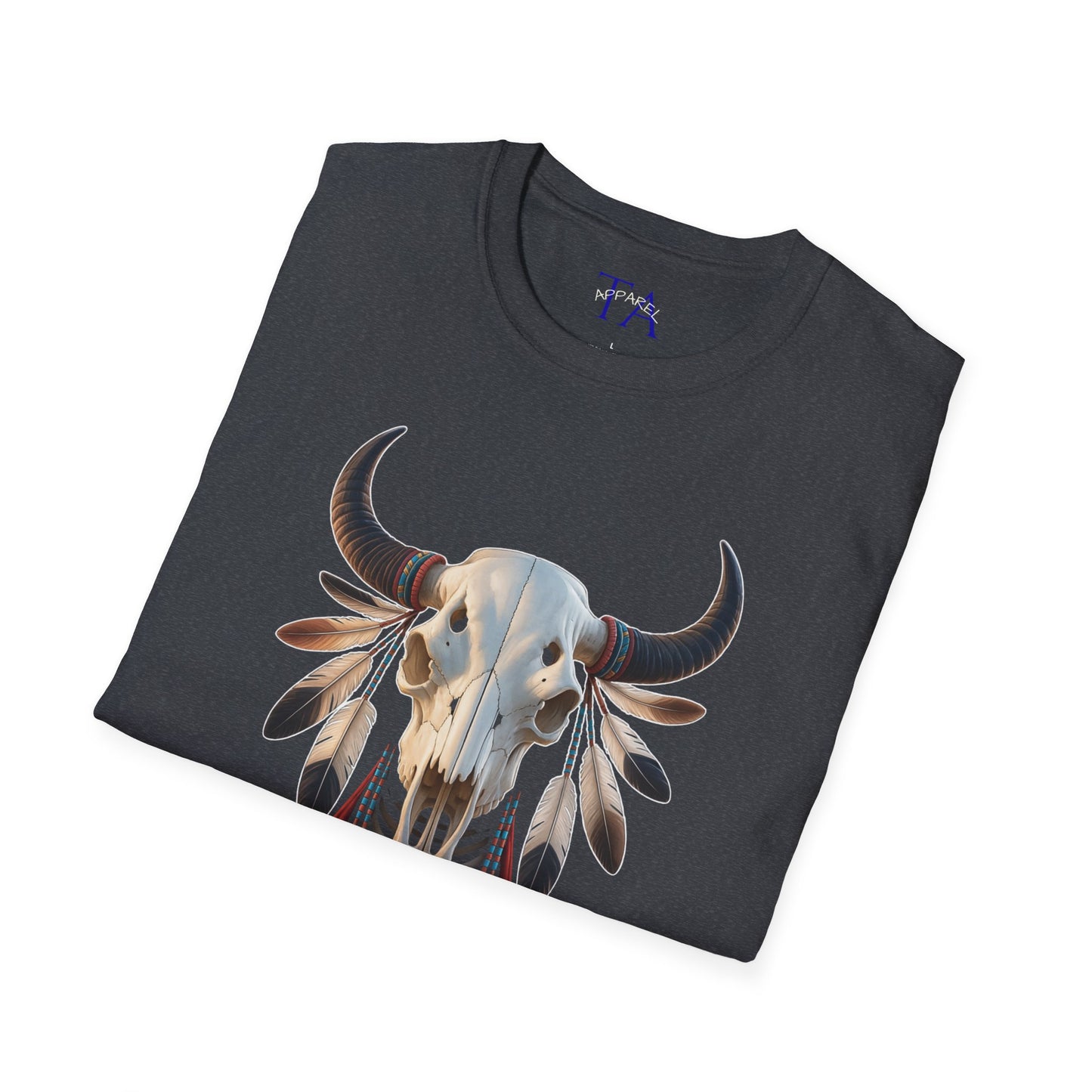Native American Buffalo Skull T-Shirt - Whispers of the Ancestors