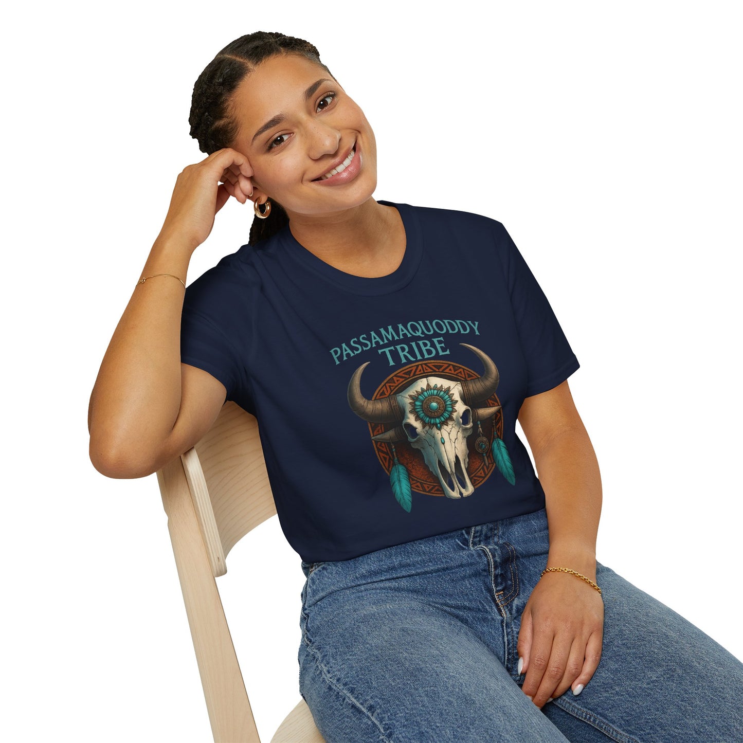 Tribal Graphic T-Shirt - Passamaquoddy Tribe Design, Gift for Adventurers
