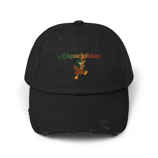 Askquack Distressed Cap - Askquack Fun and Unique Hat for Casual Outings and Everyday Wear
