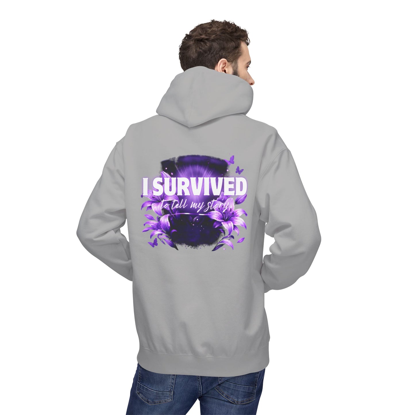 Domestic Violence(DV) Survivor - Unisex Midweight Softstyle Fleece Hoodie Domestic Violence Awareness