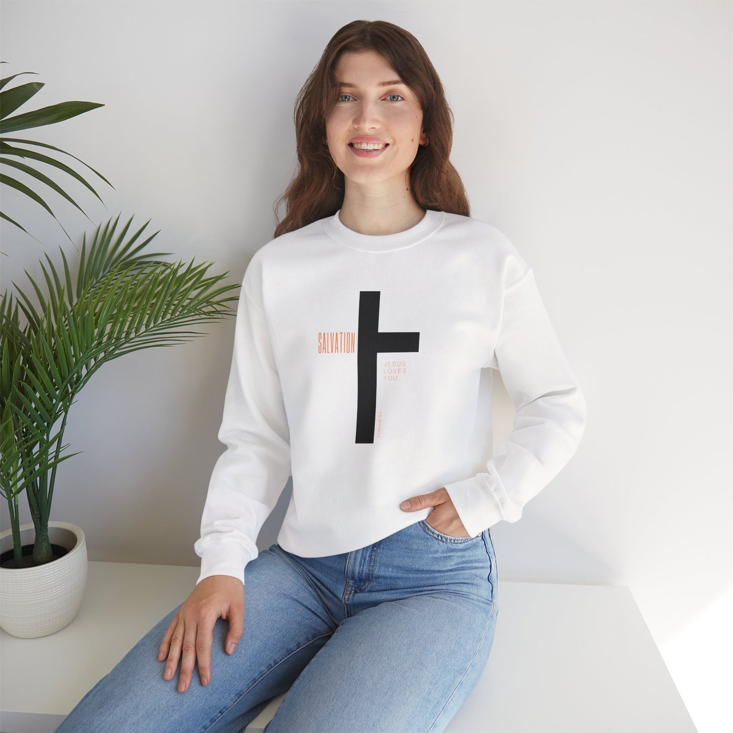 Faith Inspired Salvation Cross Sweatshirt